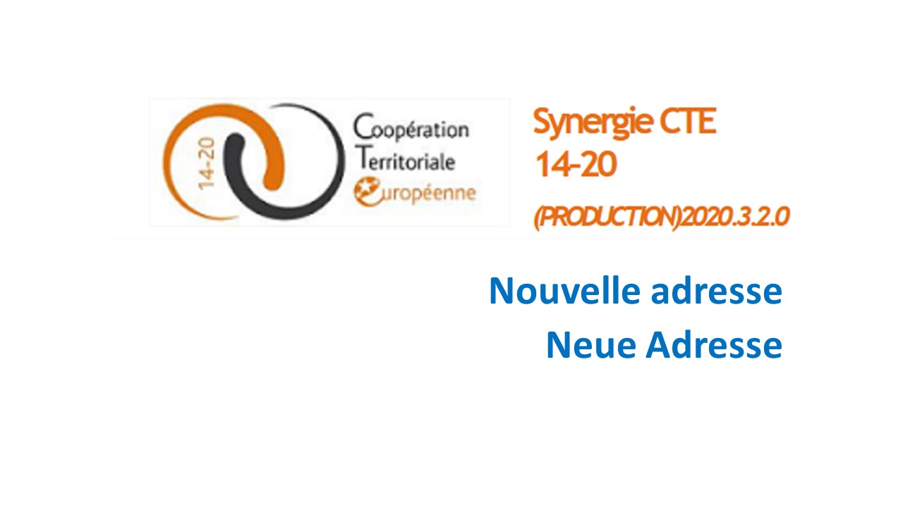 Änderung der Adresse für SYNERGIE-CTE