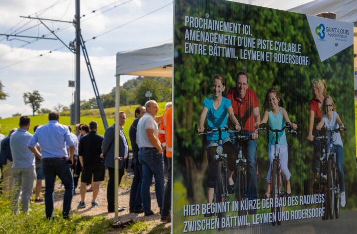 Bald verbindet ein neuer grenzüberschreitender Radweg Leymen (F) mit Rodersdorf (CH)