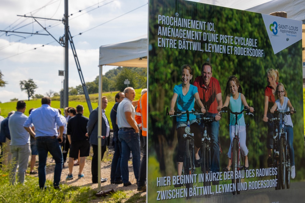 Bald verbindet ein neuer grenzüberschreitender Radweg Leymen (F) mit Rodersdorf (CH)