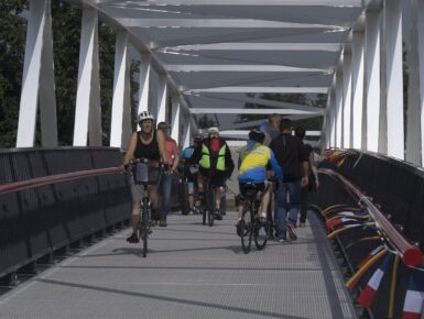 Rheinpassage am PK 309 für Fußgänger und Radfahrer