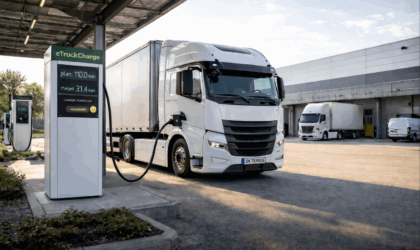 Konzept für ein verneztes System zum Laden von Elektro-Lkw im grenzüberschreitenden Verkehr
